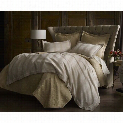 Peacock Alley Leo-oq-pea Leopold 90" X  90" Queen Duvet In Pearl