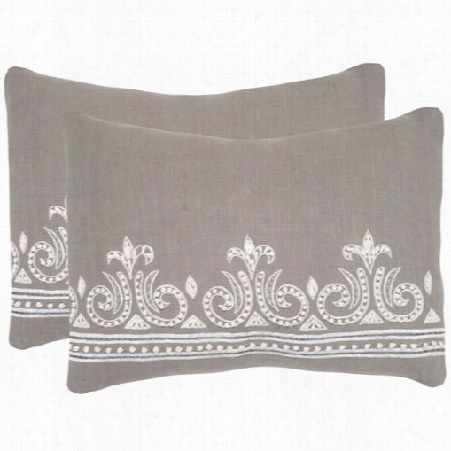 Safavieh Dec321a-1220-set2 Savoy Sterling Decora Tive Pillows - Set O 2