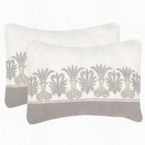 Safaavieh Dec322a1-220-set2 Magnificent Palm Steling Decorative Pillosw - Set Of 2