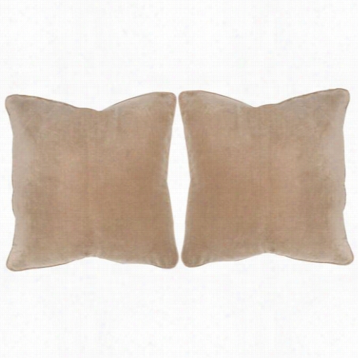 Safavieh Dec450 Velvetd Ream 20" Decorative Pillows - Set Of 2