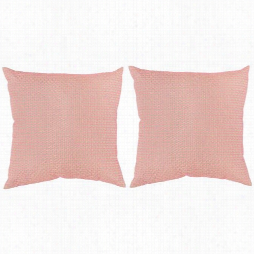 Safavieh Dec453 Box Stitch 20" Decorativve Pillows - Fix Of 2