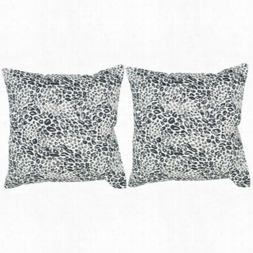 Saafavieh Dec650 Satin Leopard 20" Decorative Pillows - Set Of 2