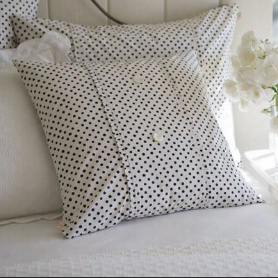 Taylor Linens 1021dottie-lt Dottie Porch Pillow In Black/cream