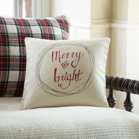 Taylor Linens 104mrybright-cvs Merry And Bright Canvass  Pillow