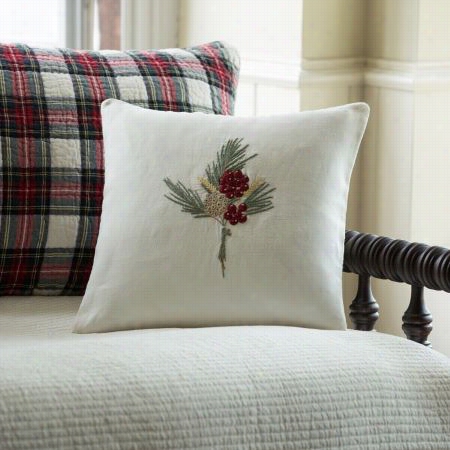 Taylor Linens 104winterbeerry Winterberrg Embroidered Pillow