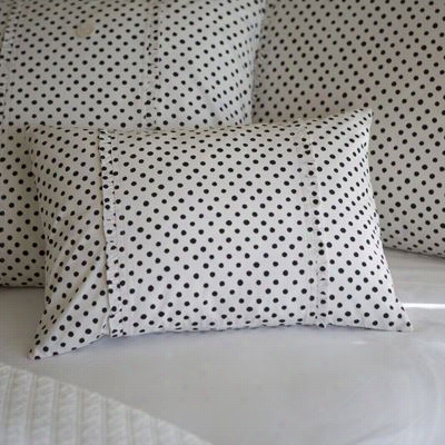 Taylor Linens 1063dottie-b Ou Dottie Boudori Pillow In Blacm/cream