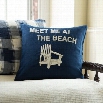 Taylor Linens 1021IMEET-LT Meet Me at the Beach Linen Pillow