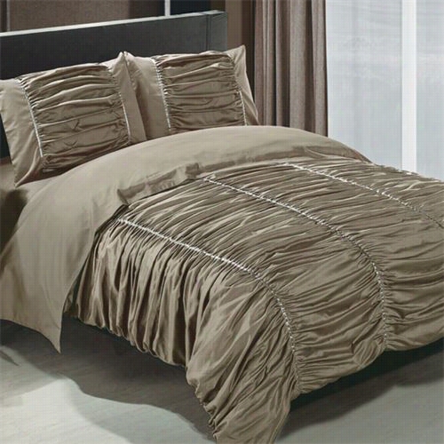 Daniadown 555532d5 Reverie Taupe Twin Duvet Cover Set