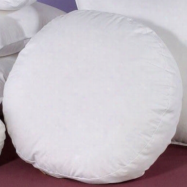 Downright Deco-164-95/5 Deco Round 16&uqot;  4" 25ozz 95/5 White Goose Down/feahte Rs Pillow In White