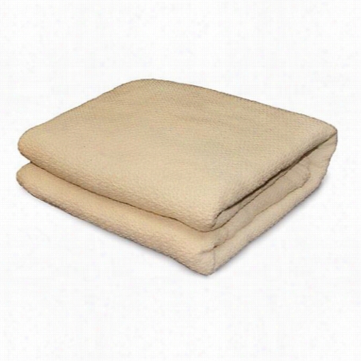 Moonlight Slum Ber Ma002 100% Organic Cotton-wool Crib Blanket In Cream