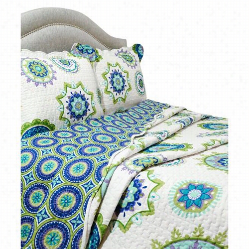 Pegsaus Home Fashions 4500nico-4k Vin Tage Nicole King Quilt/sham Set