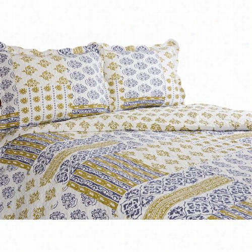 Pegasus Home Fashions 4500vcwh-4k Vintage Collection King Quilt Set