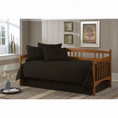 Southern Textiles 80jq400bkt Praamount Solid Black Doubled 5 Pieces Daybed Ennsemble