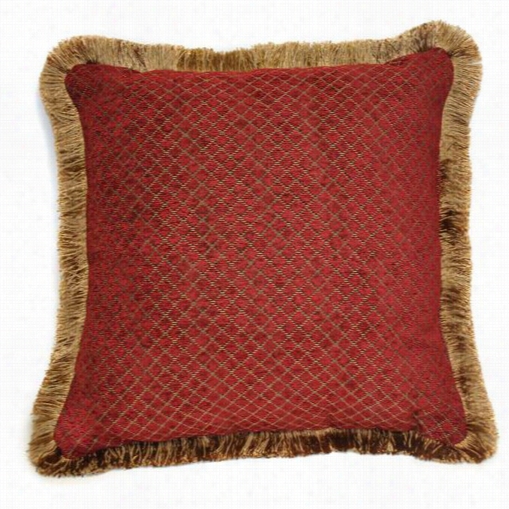 Austin Horn Ver320427-18p Classics Verona Red 18" Red Chenille Square Pillow