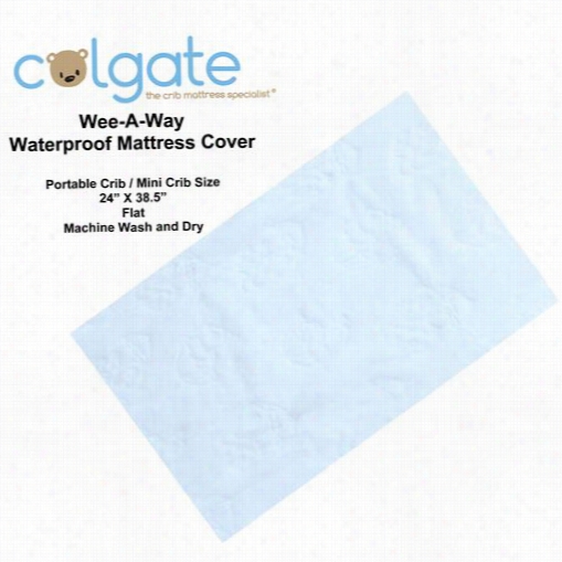 Colgate Mattress Ww24 Colgate Wee-a-way Portabble Crib / Mini Crib Flat Waterproof Matfress Cover