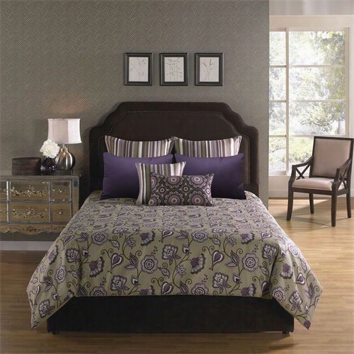 Hallmart Collectibles 67165 Angelo:home Usa Bloomfield Park 6 Piece King Comfortr With Filler Set