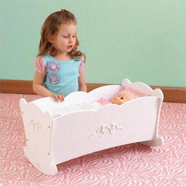 Kidkraft 601111 Tiffany Bow Lil' Doll Cradle With Bedding