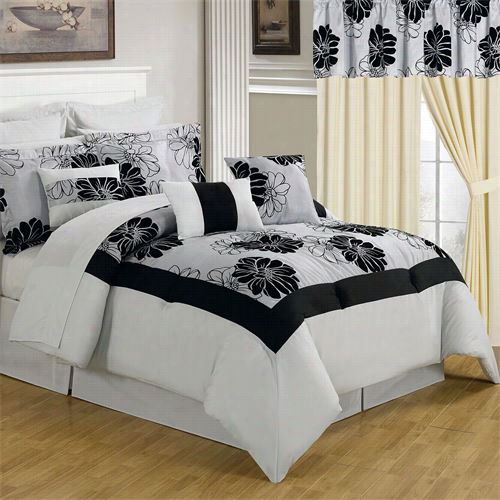 Lavish Home 66-000111-24pc-k 25 Piece Room-in-a-bag Madiso Nking Comforter Set