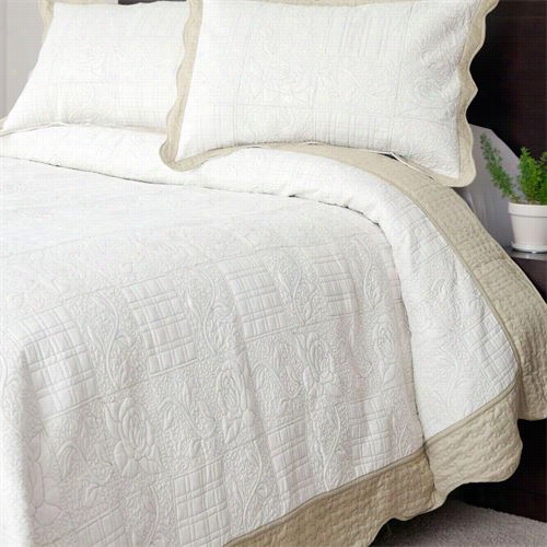 Lavish Home 66-10010-t 2 Piece Jeana Embroidered Ttwin Quilt Set