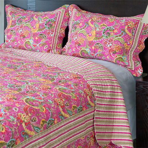 Lavish Home 66-10031-t 2 Piece Paisley Wtin Quilt Set