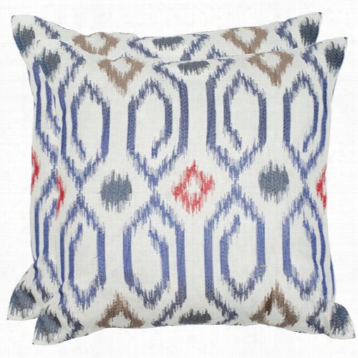 Safavieh Dec300a-2222-set2 Ashton 22" Nay Decorative Pillows -set Of 2