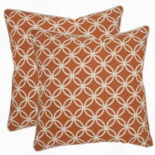 Safavieh Pil926a-1818-set2 Alice 18" Decorative Pillows In Bron - Set Of 2