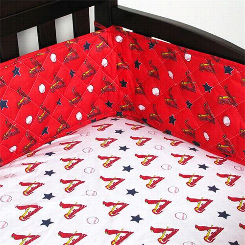 Sports Coverage 03mffcrb3carstan Mlb St. Louis Cardinals Micro Fiber Crib Bumper In Bright Red