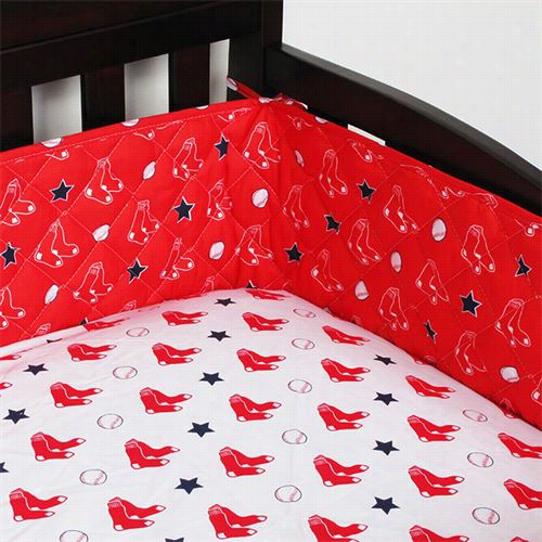 Sports Coverage 03mfcrb3rsxstan Mlb Boston Red Sox Micro Fiber Crib Bumper In Bright Erd