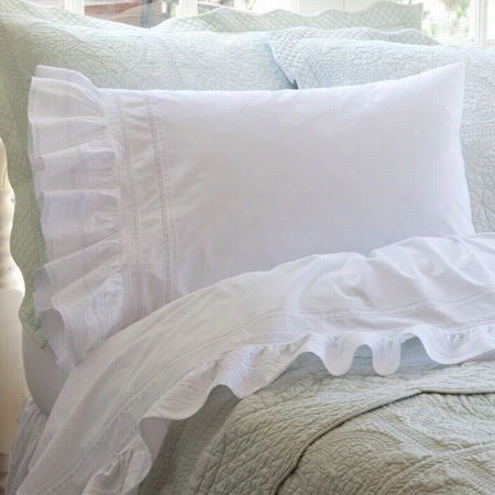 Taylor Linens 1033elew-pc Elis A Kiing Pillowcase Set In Egg-white