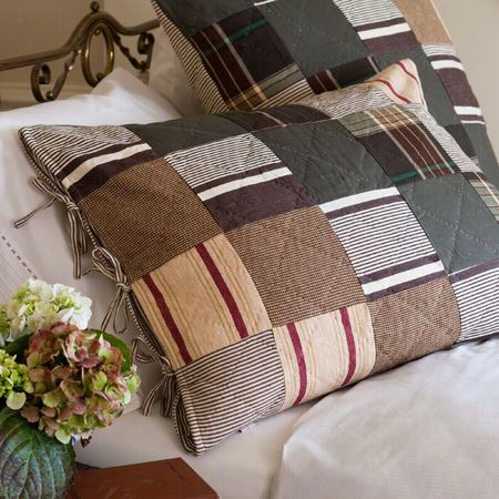 Taylor Linens 103wa-ss Watson Standard Sham In Brown Patchwork