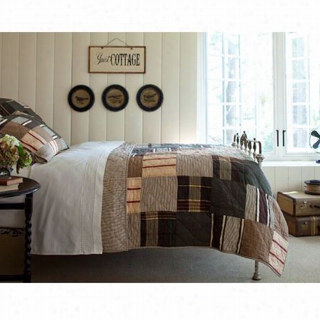 Taylor Linens 115wat-f Watson Full Quilt In Brown Patchwork