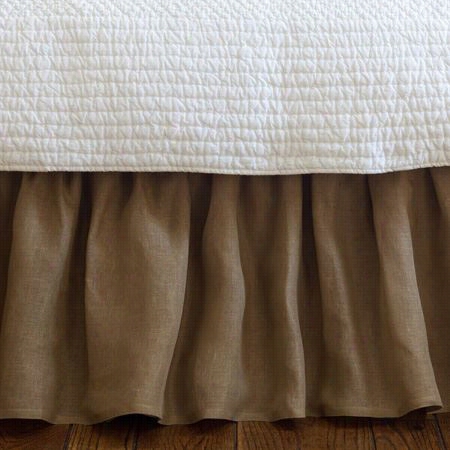 Taylor Lienns 2008tlv-k Linen Voile Ruffled California King Bedskkirt