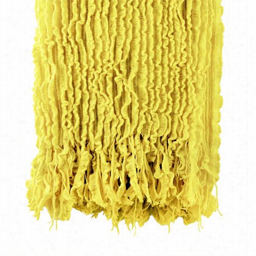 Woven Workz 109-002 Charlotte Ruffled Throw I Yellow