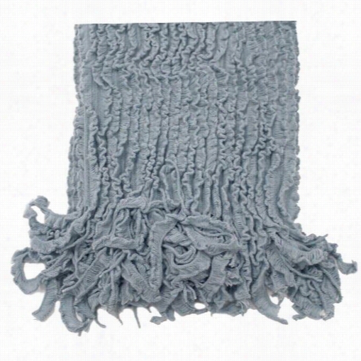 Woven Workz 109-012 Harlotte Ruffled Throw In Sky