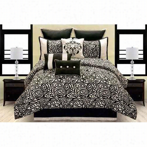 Hallmart Collectibles 49068 Carringtoh  9pieces Queen Comforter Set