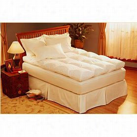 Paci Fic Coast 55879 Baffle Box Cal King Size Featherbed In White