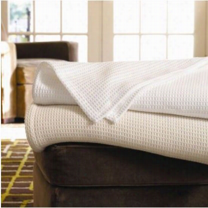 Peacock Walk Riv-k-wht Riviera King Blanket  In White