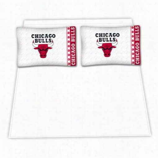 Sports Co Verage 02mfshs2bultw In Nba Chicago Bulls Micro Fiber Twin Bed Sheet Set