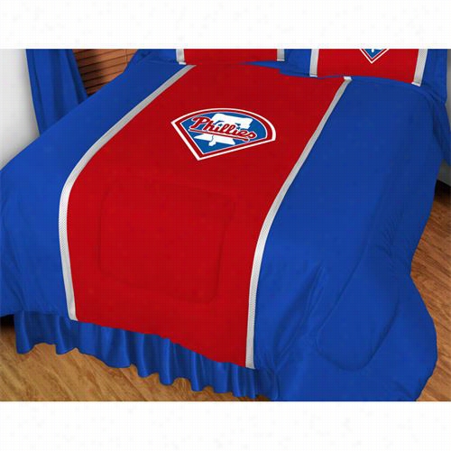 Sports Ocverage 03jscom3phiquen Mlb Philadelphia Phillies  Queen Sidelines Beddinng Comforter