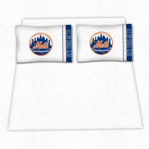 Sports Coverage 03mfshs3metfull Mlb New York Mets Micro F Iber Full Bd Sheet Flow