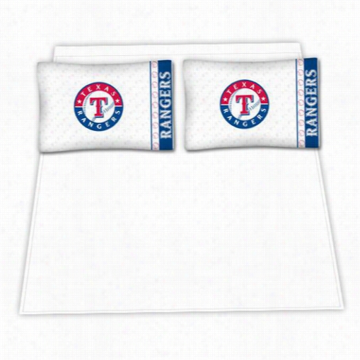 Sports Coverage 03mfshs3rantwin Mlb Texas Rangers Micro Fiber Twin Bed Sheet Sset