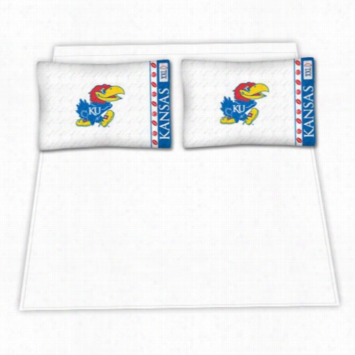 Sports Coverage 04mfshs4ksutwin Ncaa Kansas Jayhawks Micro Fiber Twin Bed Sheet Set