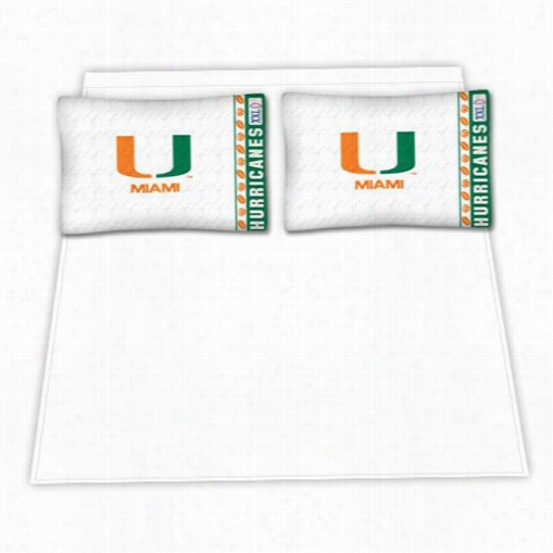 Sport Scoverage 04m Fshs4miatwinncaa Miami Hurricanes Micro Fiber Twin Bed Sheet Set