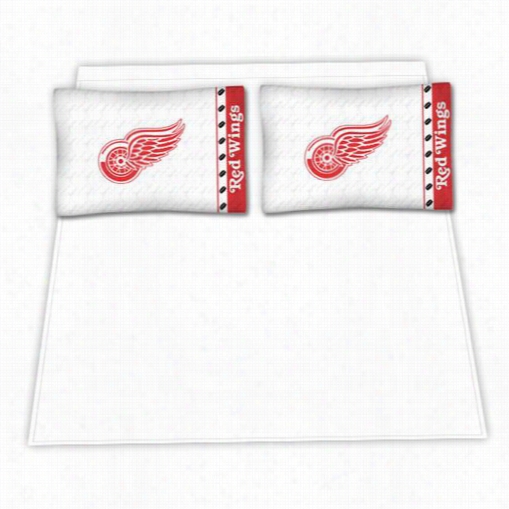 Sports Coverage 05mfshs5redtwi Nhl Dtroit Red Wings Micro Fiber Twin Bed Sheet Set