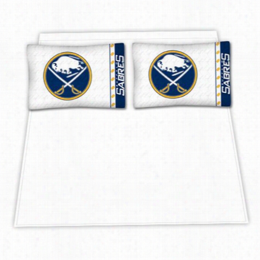 Sports Coverage 05mfshs5sabtwin Nhl Bufalo Sabres Micro Fiber Twin Receptacle Sheet Set