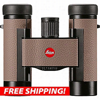 Leic A10x25 Ultravid Cl Waterproof Binoculars, Aztec Beige