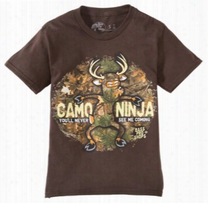 Camo Ninja T-shitr For Boys -  Chocolate - S