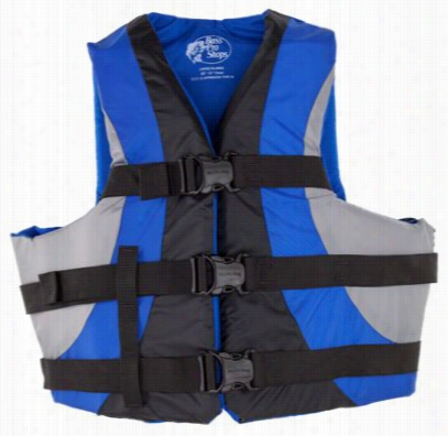 Dual-sized Recreational Life Jacket In The Place Of Adults  - Blue/black - 4xl/7xl