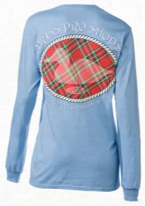 Ducked Out Long Sleeve T-shirt For Lad Ies - Owder Blue - Xl
