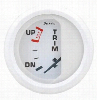 Faria Dresss White Series Trim Gauge - Johnson, Evinrude, And Su Zuki